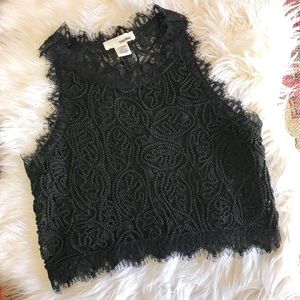 Sans Souci Black Lace Sleeveless Top